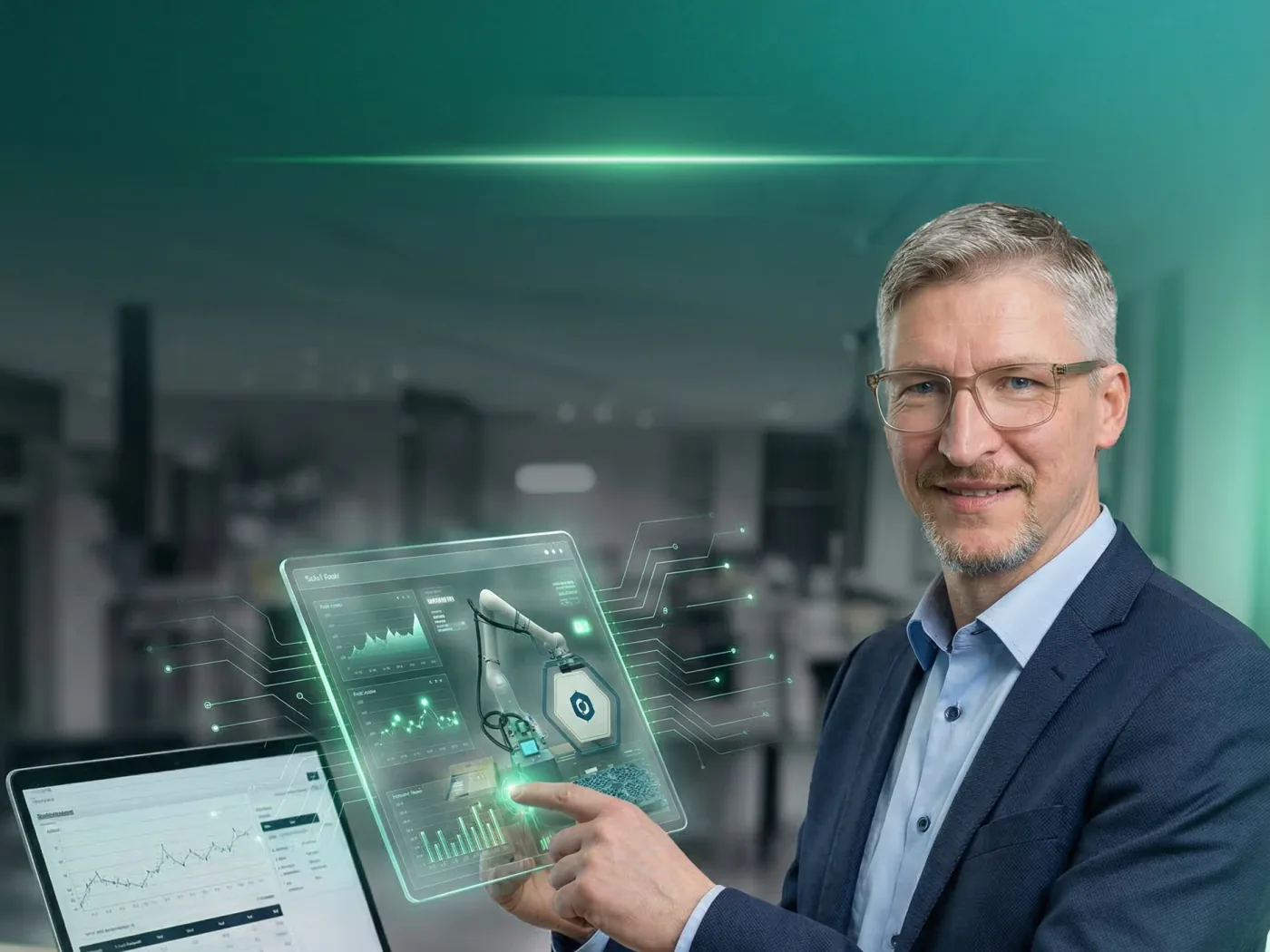 Klaus Landsdorf am Industrial Digital Twin: Entwurf und Auslegung mit Datenlage und Zielbild.
