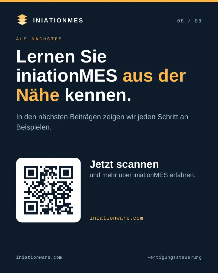 Als Nächstes: iniationMES Schritt für Schritt an Beispielen.